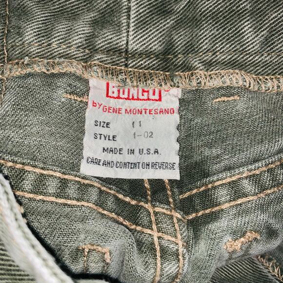 Bongo by Gene Montesano (Vintage 90s High Rise Relaxed Fit Tapered Jeans olive - Picture 5 of 7